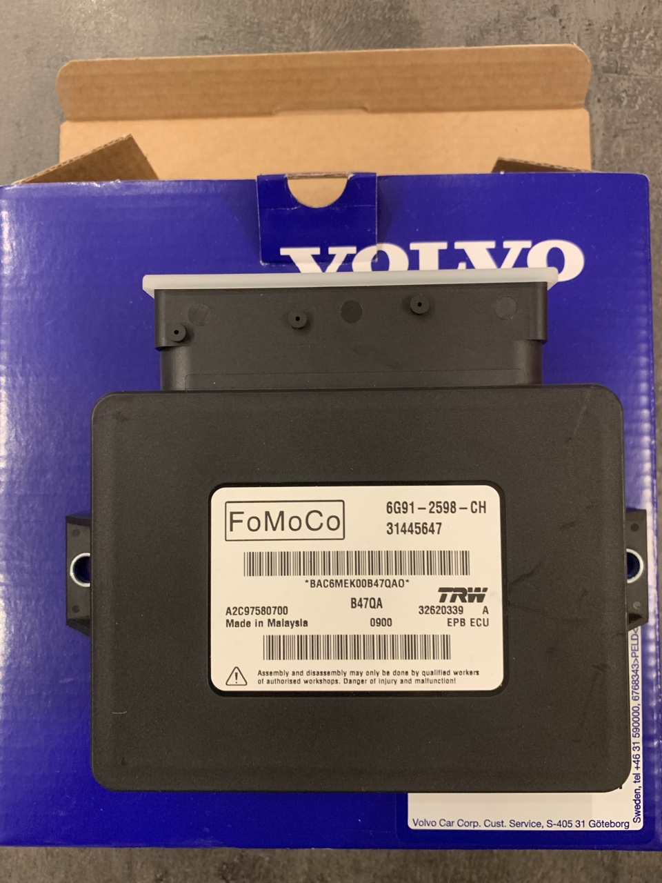 МОДУЛЬ БЛОК КЕРУВАННЯ ГАЛЬМА РУЧНОГО VOLVO EPB 31445647 