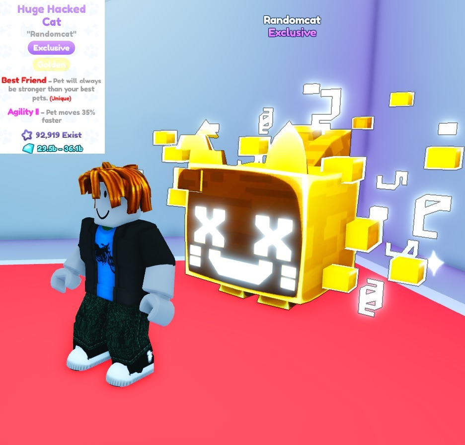 ROBLOX Golden HUGE Hacked CAT PET Simulator X GEMS Gorzów Kup teraz