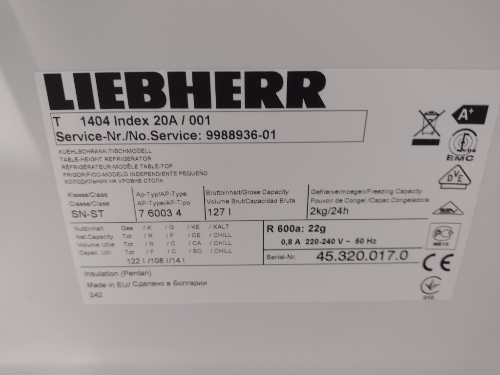 Lodówka jednodrzwiowa Liebherr T1404 | Gorzów Wielkopolski | Kup teraz ...