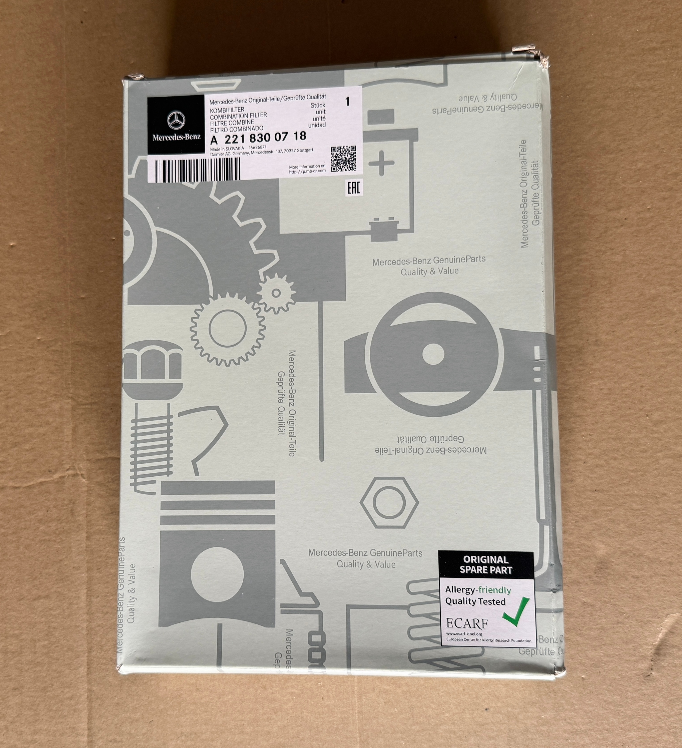 ФІЛЬТР САЛОННИЙ MERCEDES-BENZ OE A2218300718 КОМПЛЕКТ 
