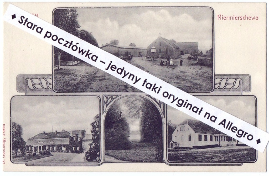 LUBOSZ NIEMIERZEWO k Kwilcz Międzychód Birnbaum Dwór pałac Bardtów 1908