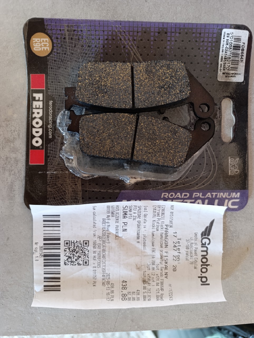 КОЛОДКИ ГАЛЬМІВНЕ FERODO FDB664P 