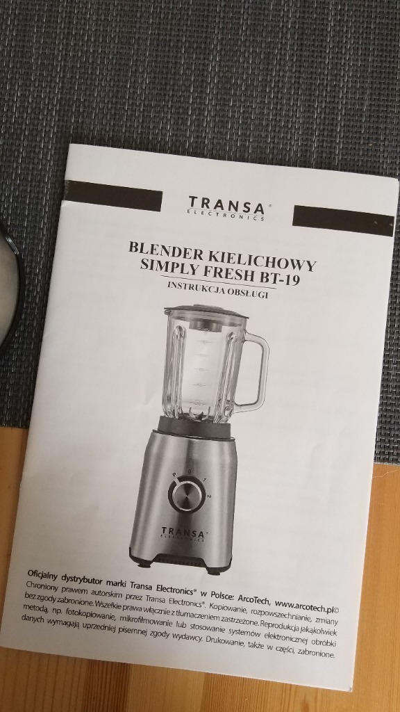 Blender kielichowy Transa Electronics BT19 1400W Warszawa Kup