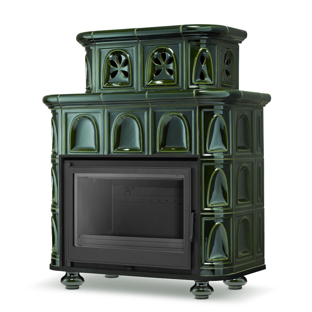 Piec kaflowy SALZBURG butelkowa zieleń Żarów Ogłoszenie na Allegro