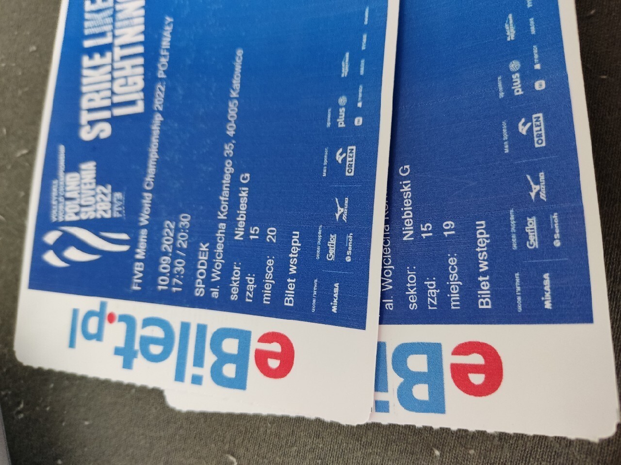 Bilety Polska Brazylia półfinały spodek Katowice Ogłoszenie na