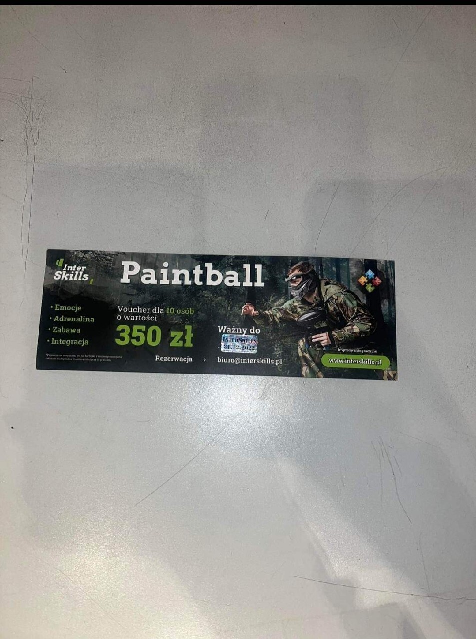 Voucher paintball interskills Zabierzów Ogłoszenie na Allegro Lokalnie