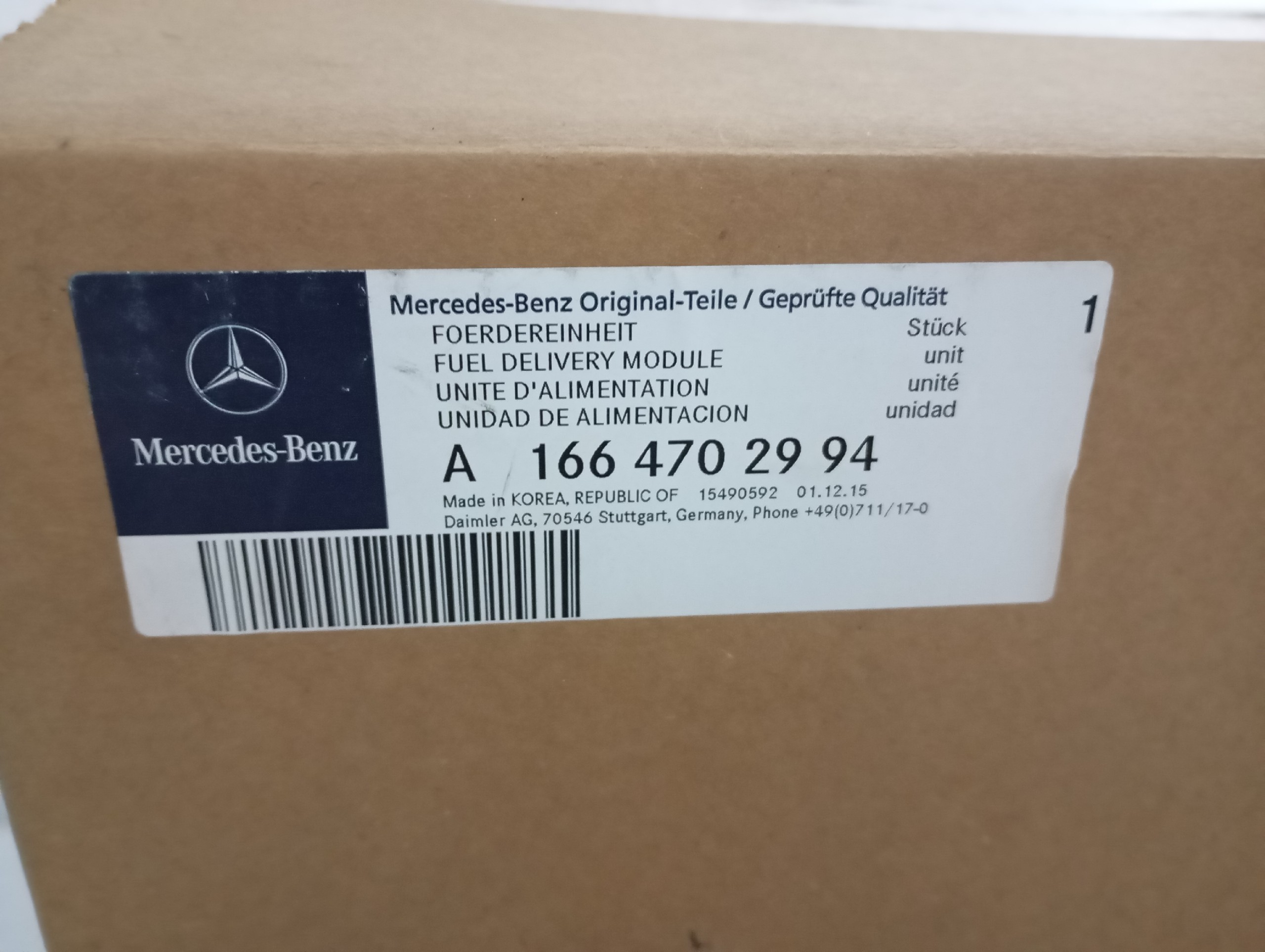 ОРИГІНАЛ НАСОС ПАЛИВА MERCEDES ML GLE GLS W166 A1664702994 