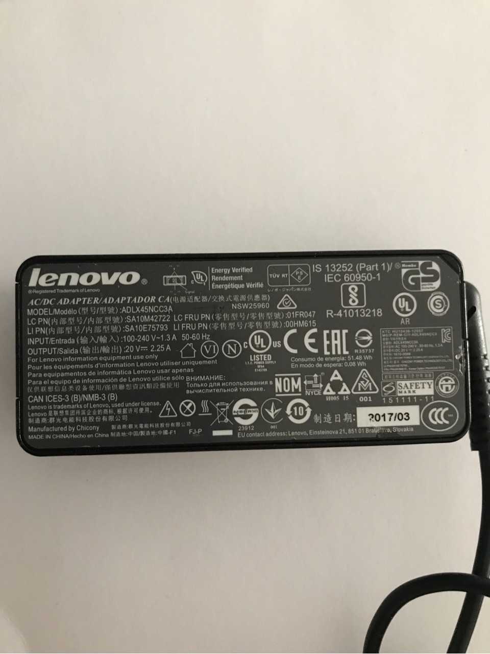 Oryginalny zasilacz lenovo adlx45ncc3a 45W | Piaseczno | Kup teraz na ...