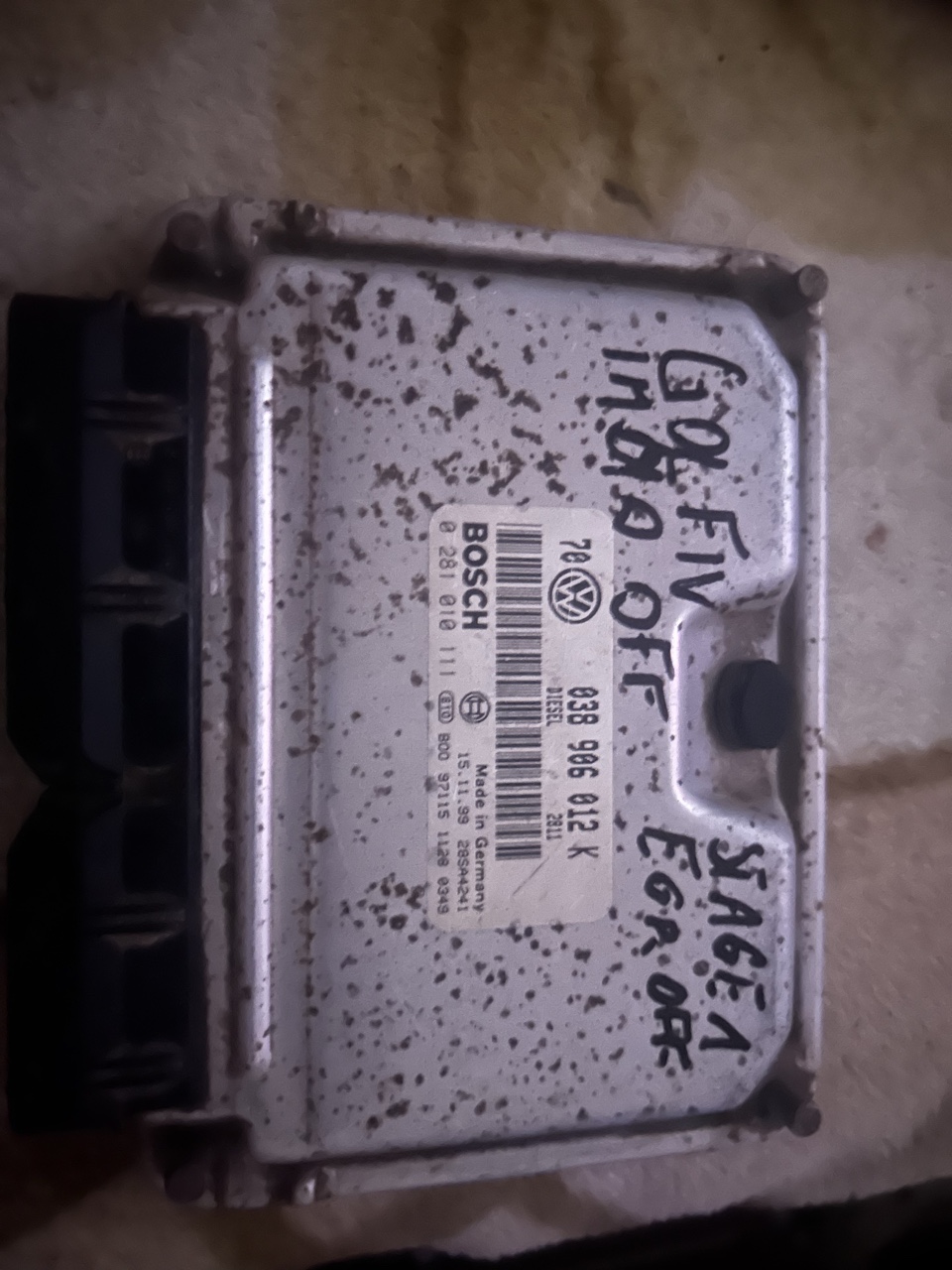 БЛОК КЕРУВАННЯ ECU 038906012K – STAGE 1 – SEAT/VW/AUDI/SKODA 1.9 TDI 
