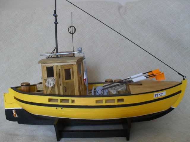 MODEL KUTRA RYBACKIEGO, KUTER RYBACKI, !!DREWNO!!! | Dębno | Kup teraz na Allegro Lokalnie