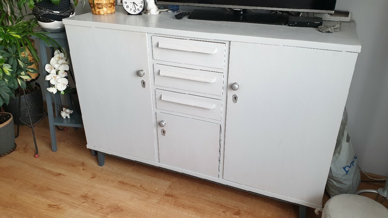 Komoda drewniana Art Deco PRL Vintage Zgierz Kup teraz na Allegro