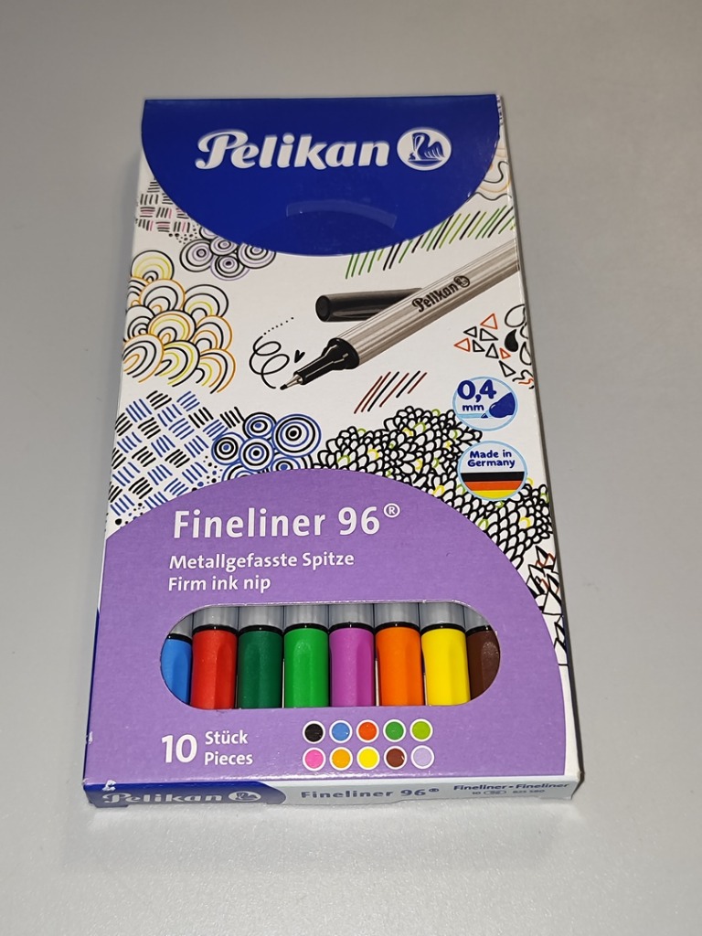 Produktbild von 10er Pack Pelikan 96 Fineliner – Feinschreiber 0,4 Mm Strichbreite, Grün, Für Schule Und Büro