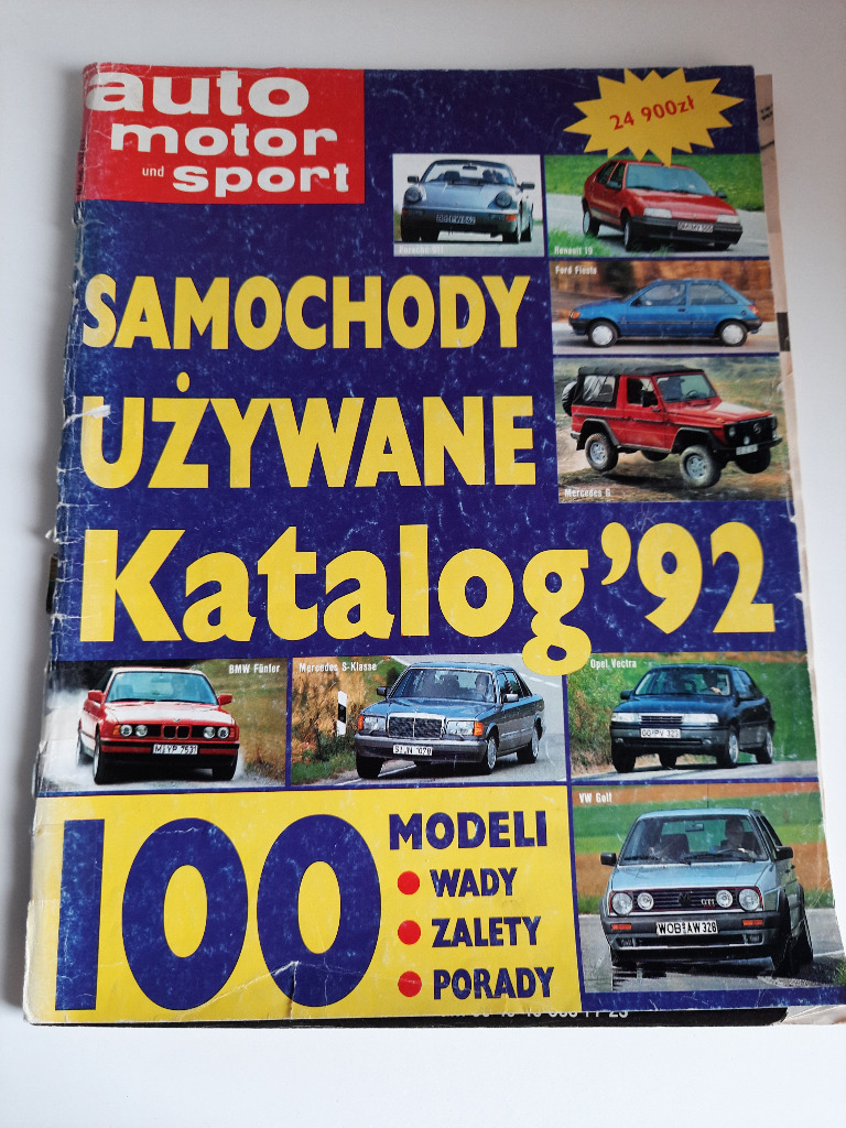 Auto motor i sport auta używane katalog 1992 Warszawa Licytacja