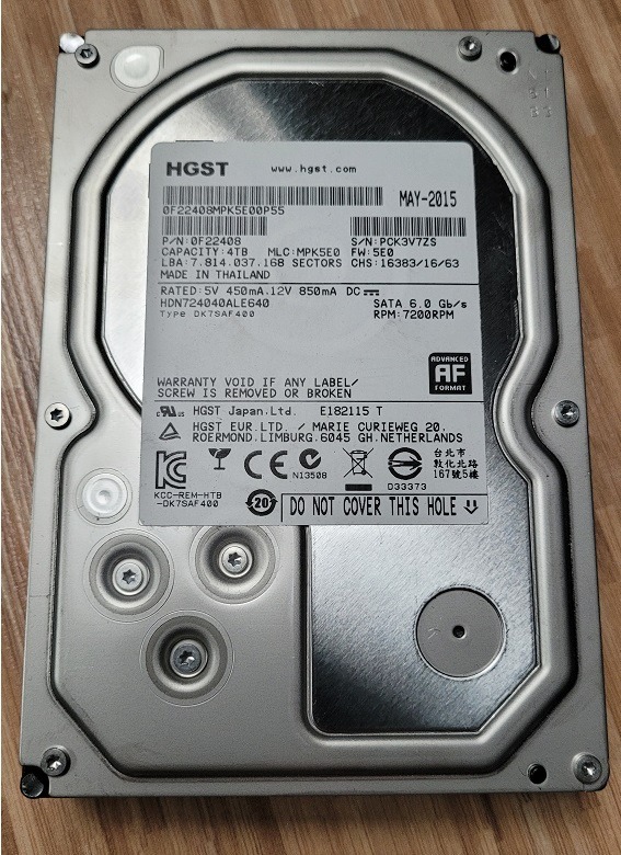 DYSK HGST 4TB SATA 3,5" 7200obr HDN724040ALE640 !! | Poraj | Licytacja ...