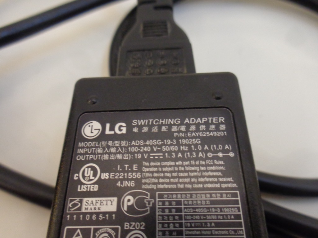 Zasilacz LG ADS-40SG-19-3 19025G 19V 1,3A oryginał | Gdańsk | Kup teraz ...