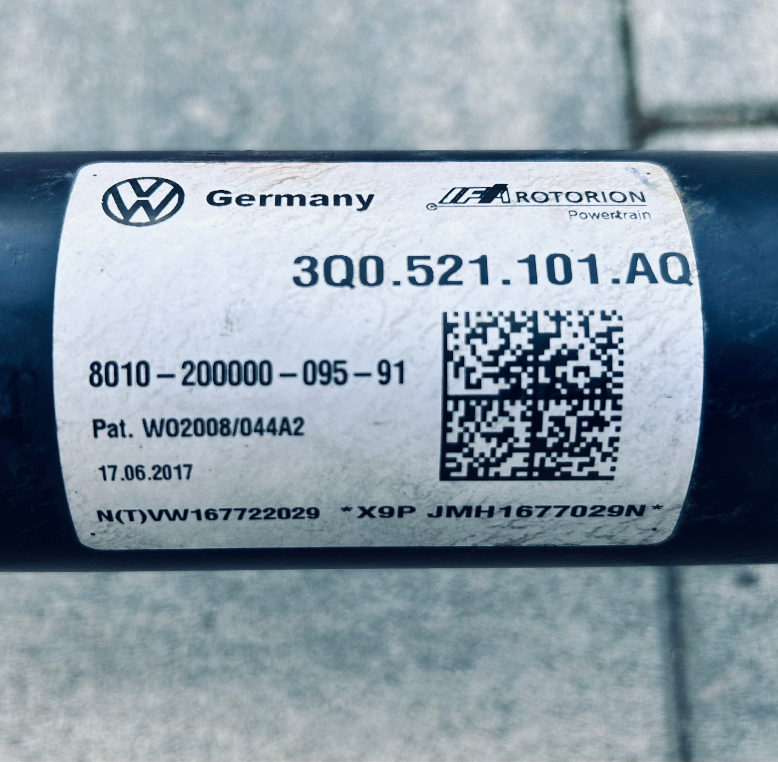 ВАЛ ПРИВІДНИЙ AUDI VW SKODA 4X4 3Q0521101AQ 