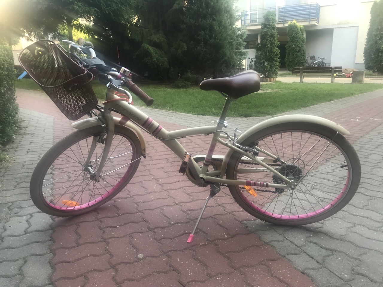 Rower Decathlon B'Twin 24" Beżowy/hulajnoga Gratis Warszawa