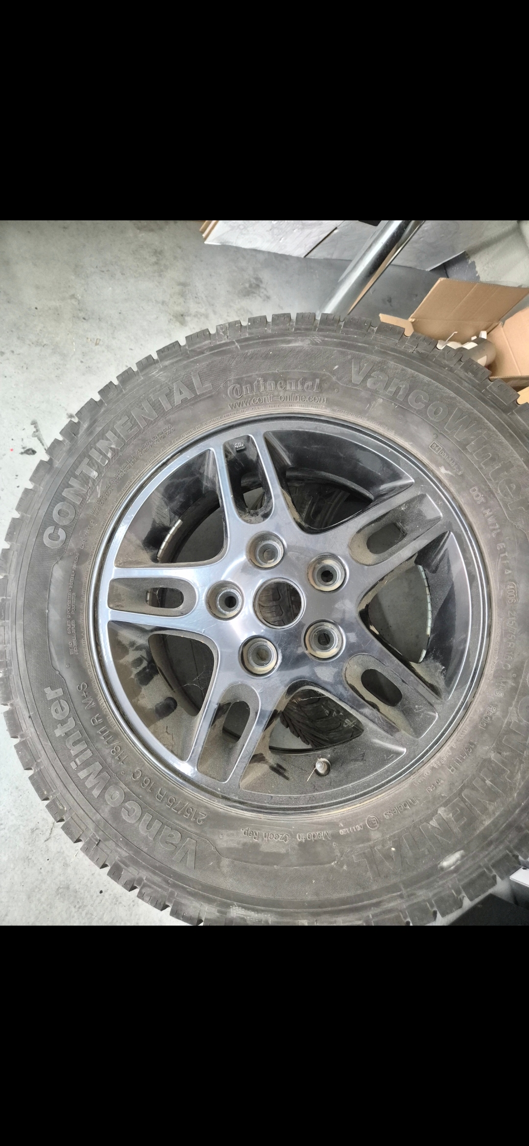 КОЛЕСО АЛЮ 215/75 R16C CONTINENTAL M+S DOT 4006 