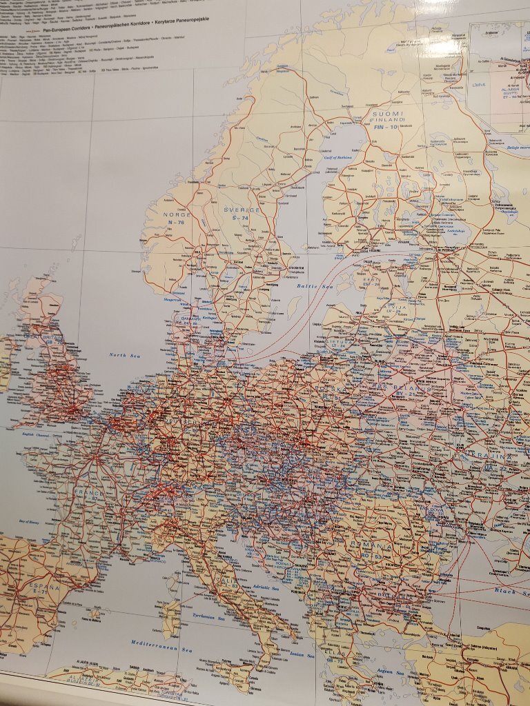 Mapa Tras Kolejowych Europa 