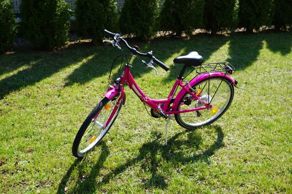 Rower 24 różowy z przerzutkami. Młynek Kup teraz na Allegro Lokalnie