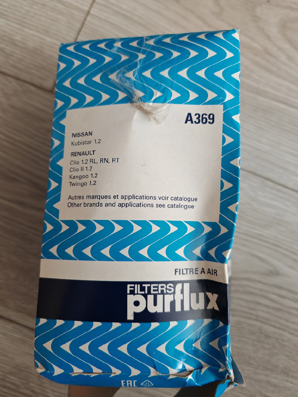 НОВИЙ ФІЛЬТР ПОВІТРЯ PURFLUX A369 