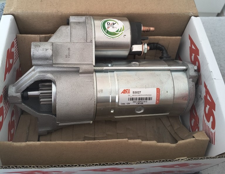НОВИЙ СТАРТЕР NA ГАРАНТІЇ 12V 1.9KW AS S3027 PEUGEOT, CITROEN, OPEL 