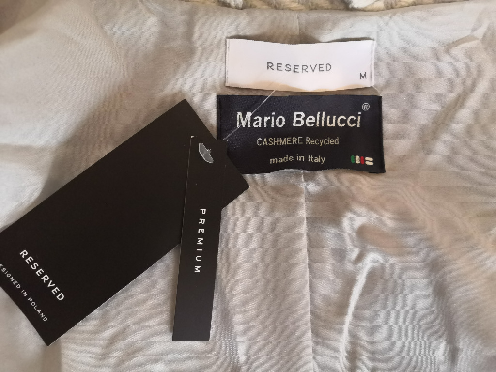 płaszcz Reserved Mario Bellucci nowy wełna r.M | Warszawa | Licytacja ...