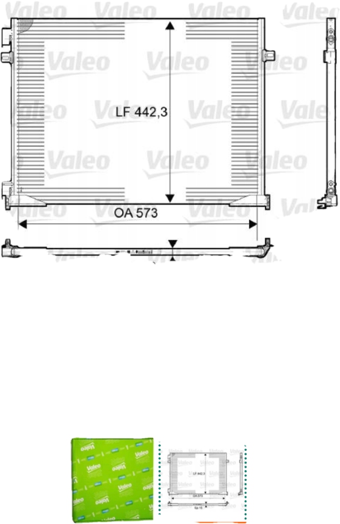 РАДІАТОР КОНДИЦІОНЕРА VALEO 814172 VIVARO TRAFIC 