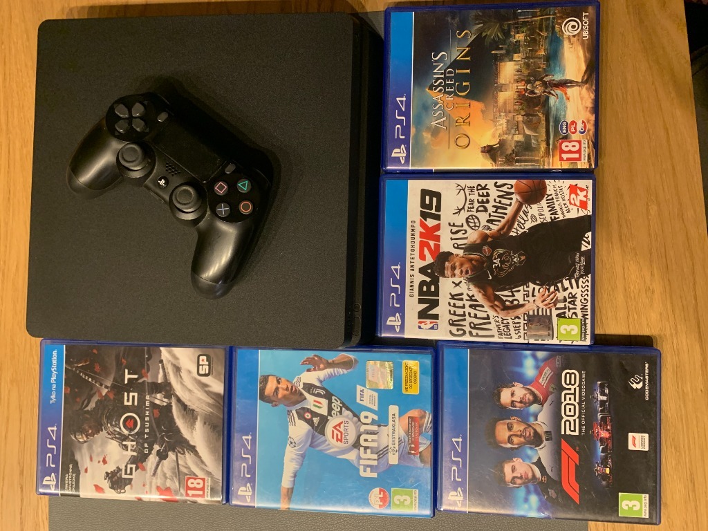 Playstation 4 slim 1 TB + 1 PAD + 5 gier Gdańsk Kup teraz na