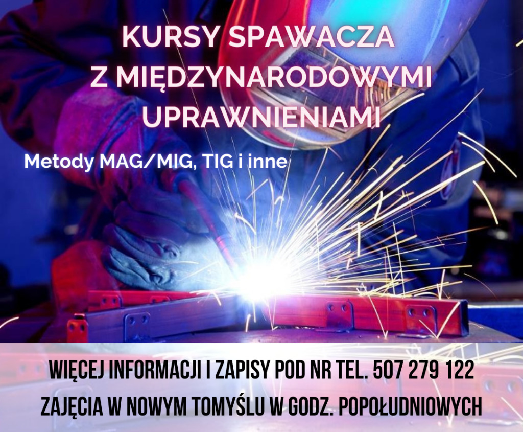 KURS SPAWANIA metodami MIG MAG TIG | Nowy Tomyśl | Ogłoszenie na ...