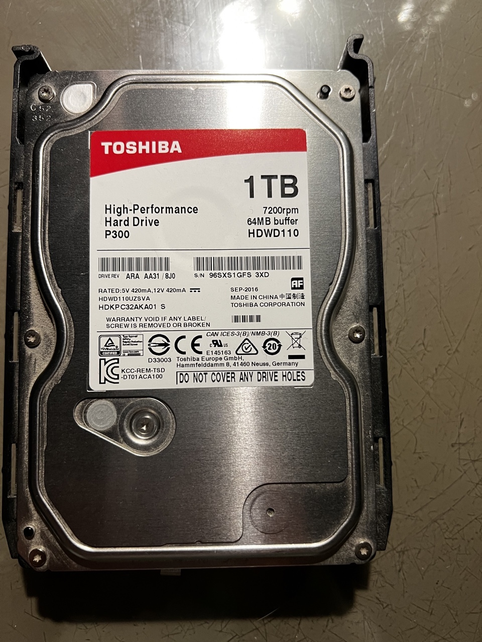 HDD TOSHIBA HDWD110 1TB | Piaseczno | Licytacja na Allegro Lokalnie