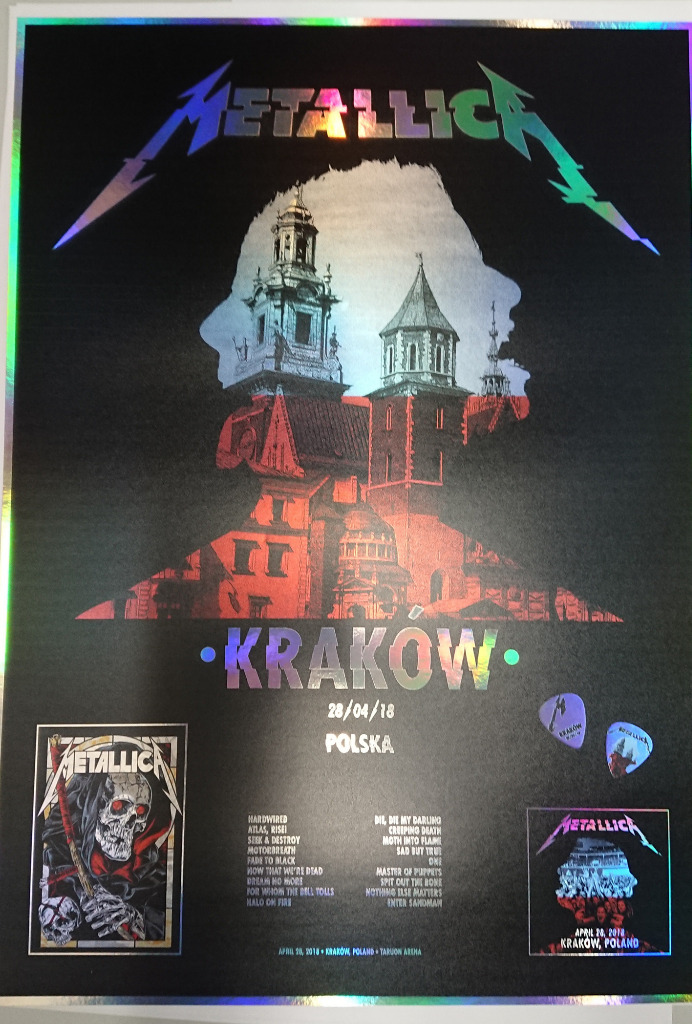 Metallica Krakow 2018 Plakat Holograficzny Kup Teraz Za 99 99 Zl Lodz Allegro Lokalnie