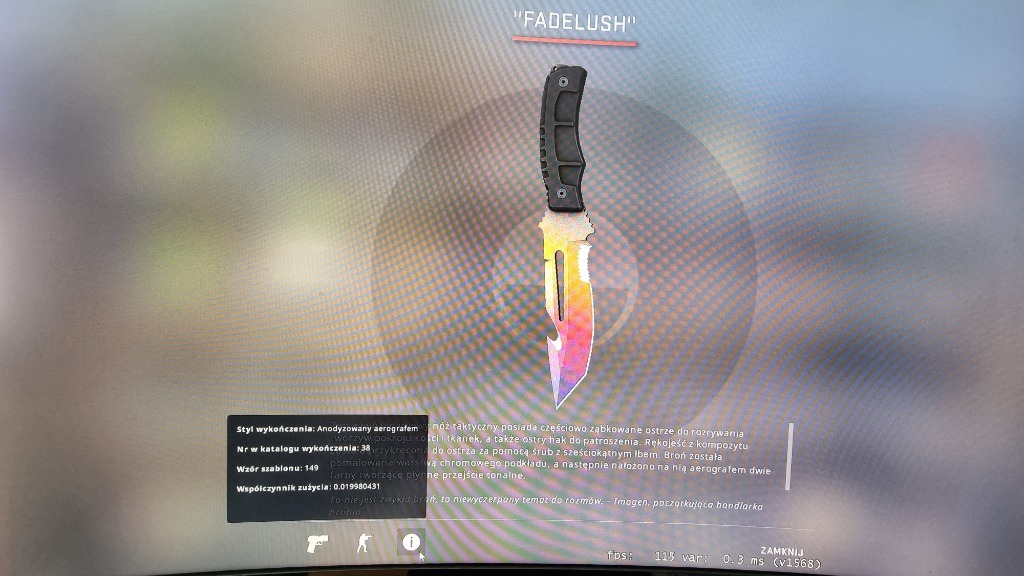 Survival Knife Fade FN float 0.019980431 Łazy Kup teraz na Allegro