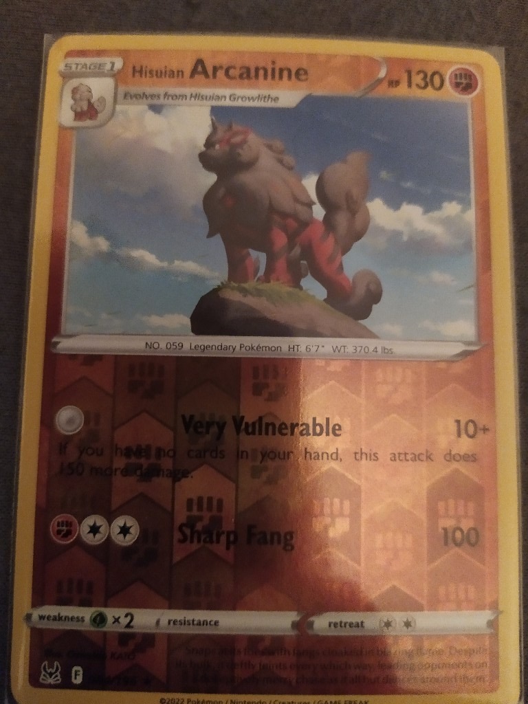 Lost Origin Hisuian Arcanine Rare Reverse Holo katowice Kup teraz