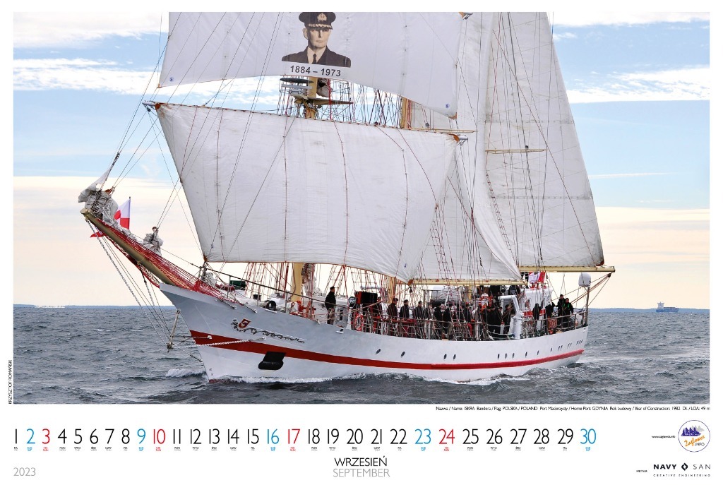 Zdjęcie oferty: Kalendarz ŻAGLOWCE 2023 / Tall Ships / DUŻY FORMAT