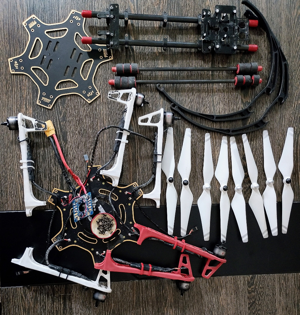 Dron DJI F550 Rama + Podwozie + Silniki + Regulatory + Śmigła | Chełm ...
