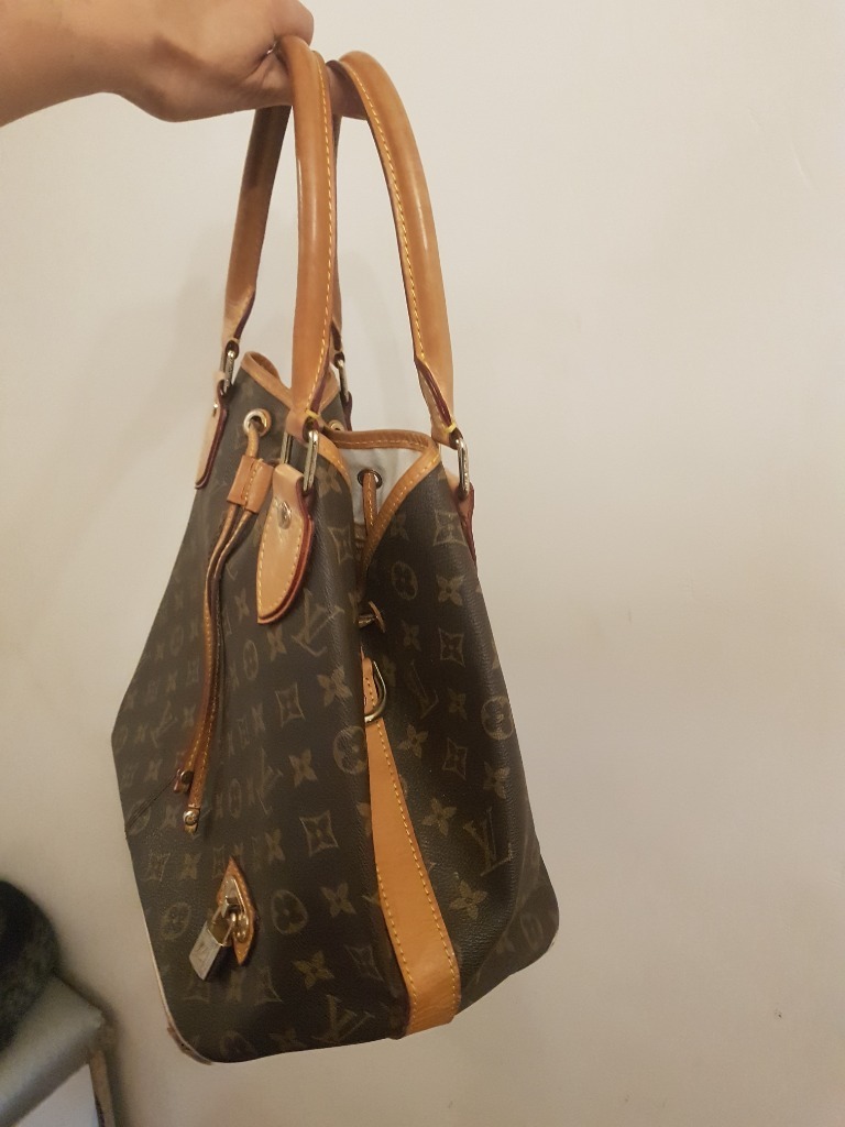 Torebka LV neverfull Louis Vuitton monogram GM brazowa biala