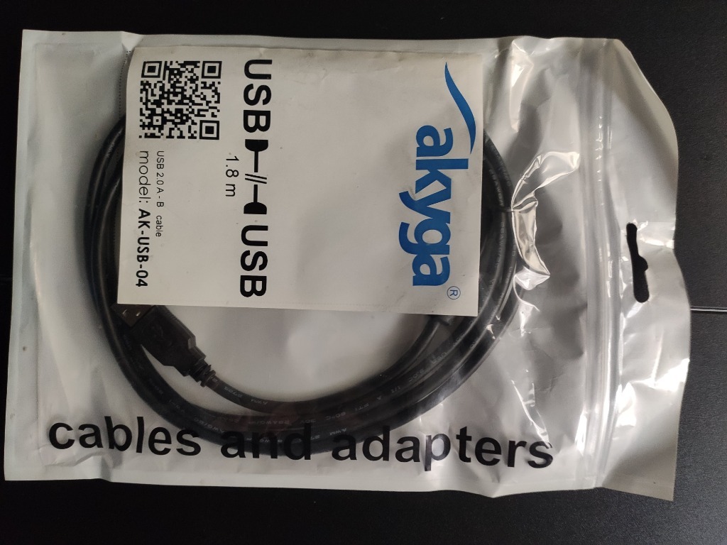 Cable USB A / USB B 1.8m AK-USB-04