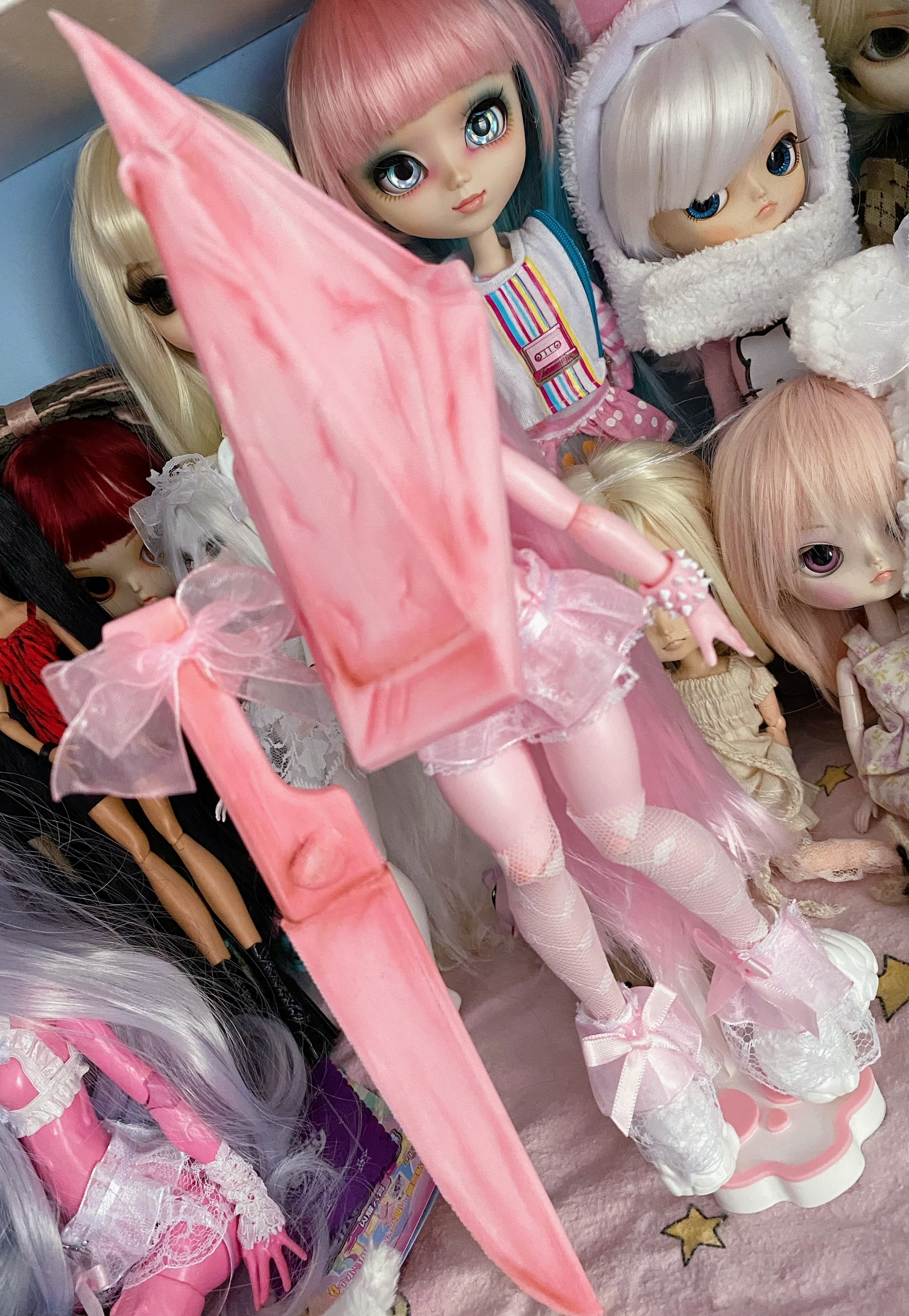 Monster high lalka draculaura silent hill pyramid head ooak custom ...