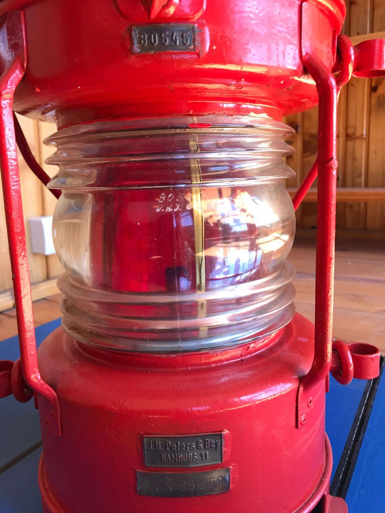 Stara lampa okrętowa J H PETERS & BEY HAMBURG 11 | Gdynia