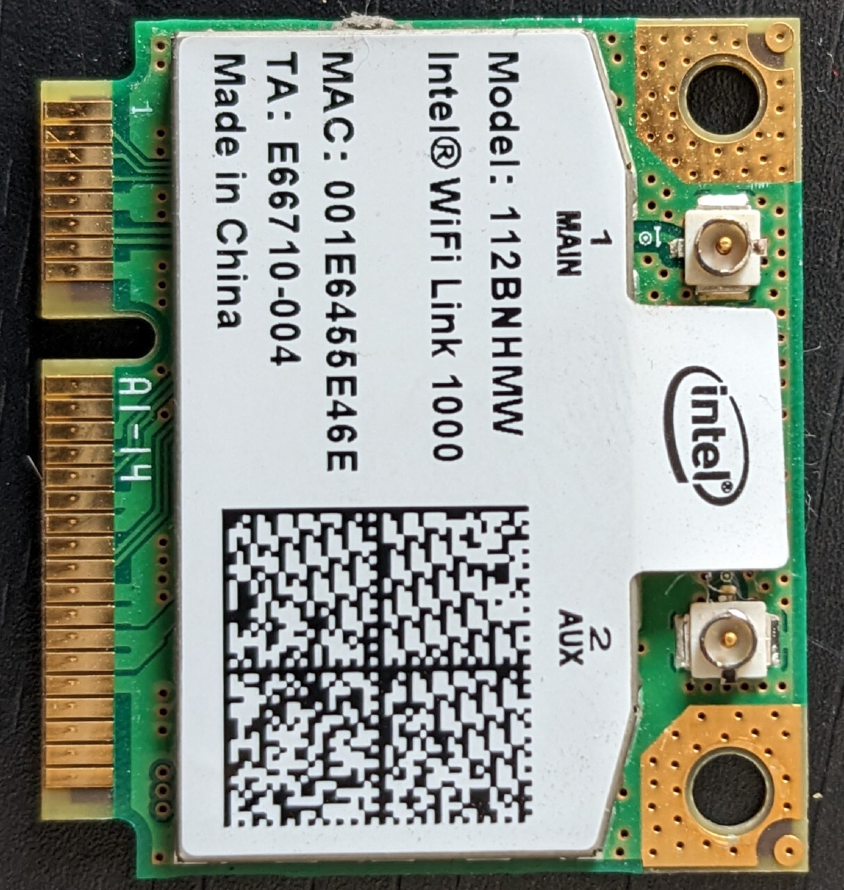 Karta sieciowa Intel 112BNHMW | Kraków | Kup teraz na Allegro Lokalnie