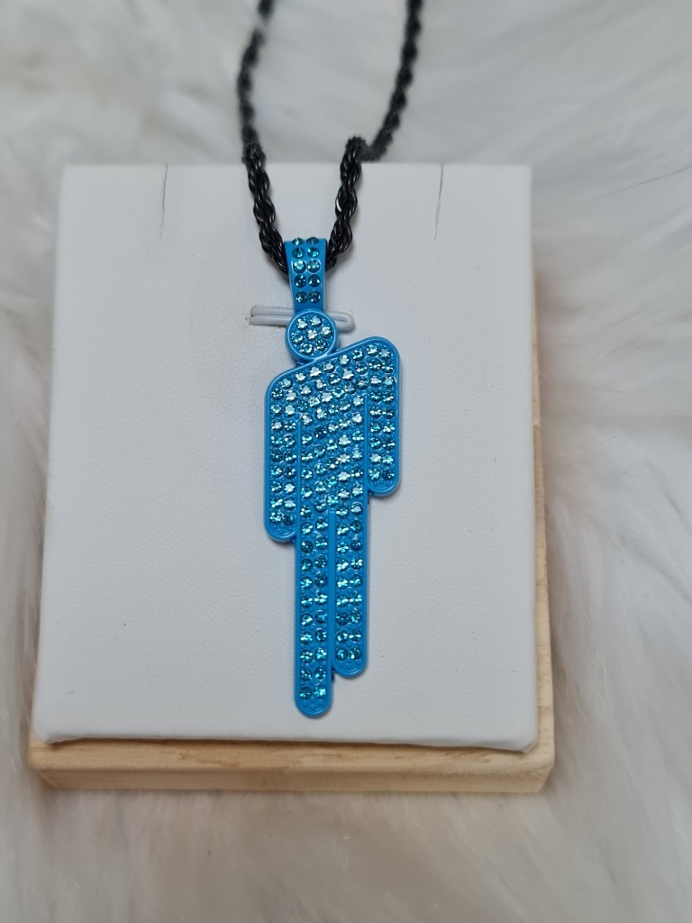 Blue Blohsh Necklace Billie Eilish Necklace Naszyjnik Billie