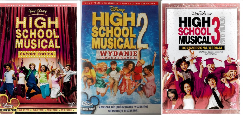 High School Musical 1 2 3 Z Efron 3xdvd Dubbingpl Krakow Kup Teraz Na Allegro Lokalnie