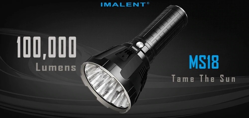 Imalent Ms18 Brightest Flashlight 100,000 Lumens,1350 Meters