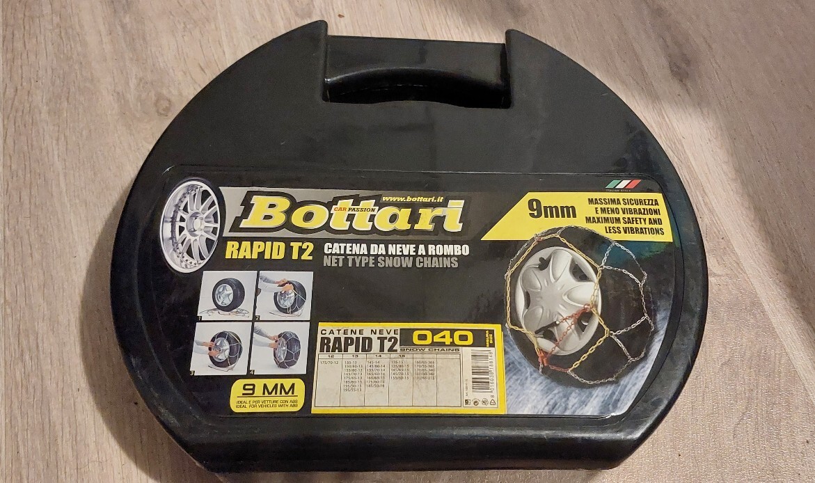 Bottari 18819 "Rapid T2, 9 Mm Car Passenger Snow Chains, TUV And ONORM Approved, Size 090