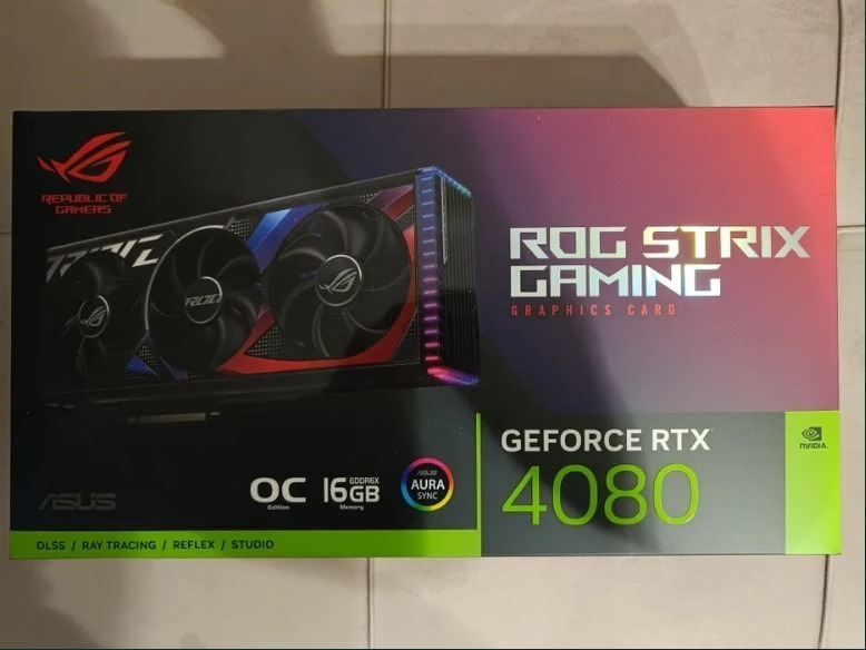 ASUS ROG Strix GeForce RTX 4080 OC Edition Gaming Graphics Card