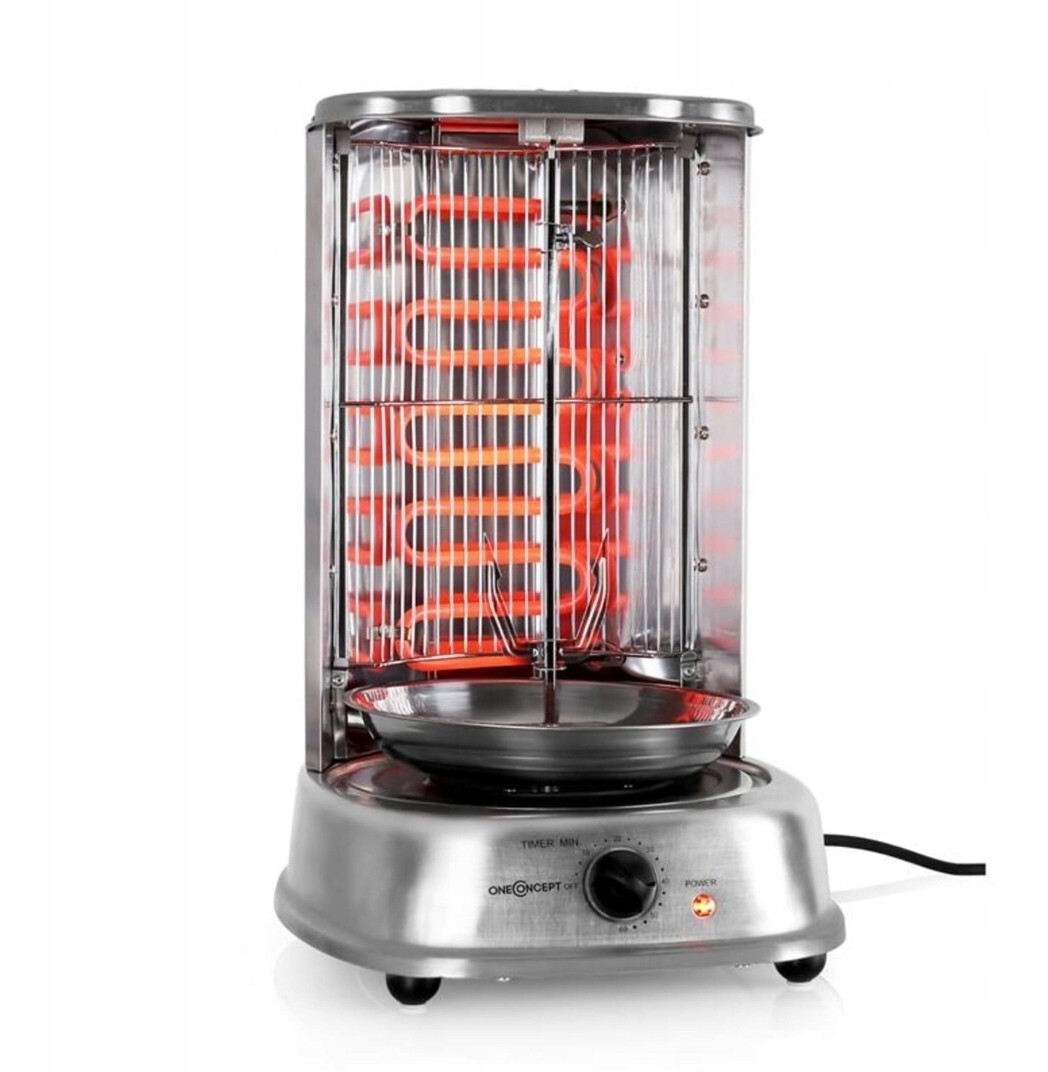 Grill elektryczny OneConcept Kebap srebrny 1800 W Warszawa Kup