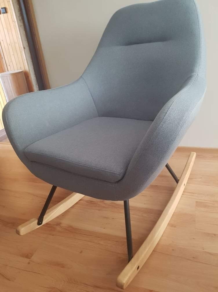 Fotel bujany JYSK NEBEL jasnoniebieski Kazimierza Wielka