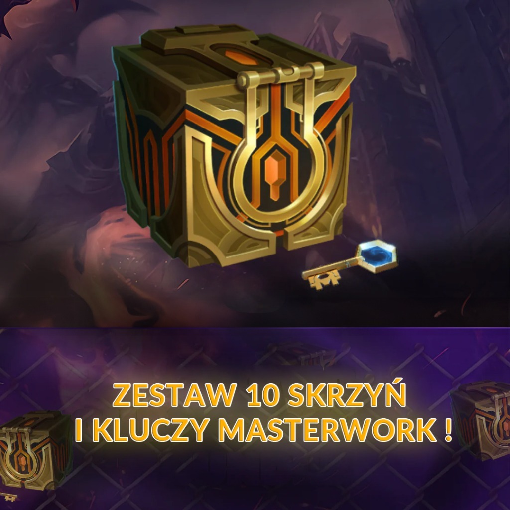 League Of Legends EUNE 10 masterwork chest + key Swarzędz Kup teraz