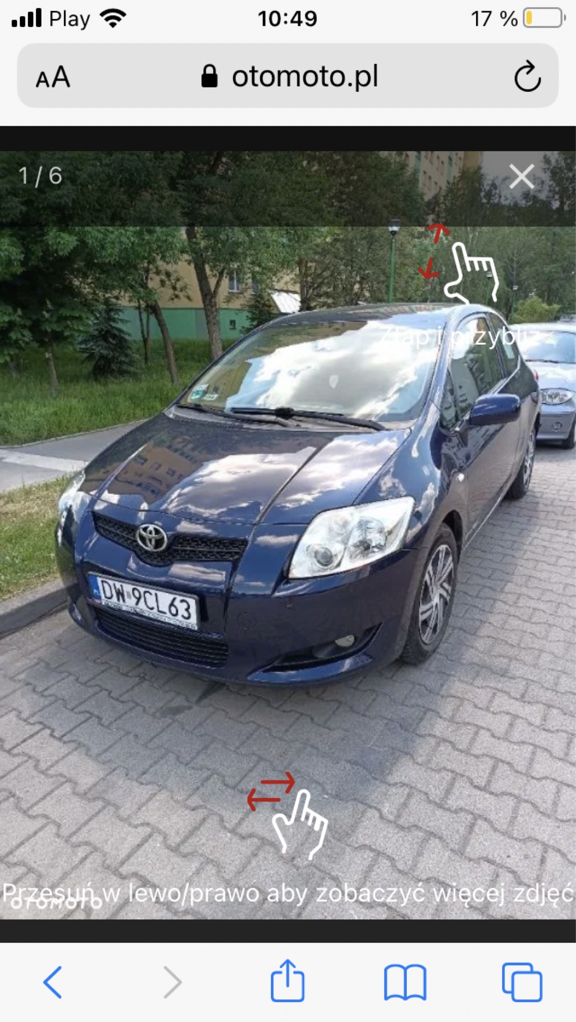 Toyota Auris 2.0 Cena 11500,00 zł Wrocław Allegro